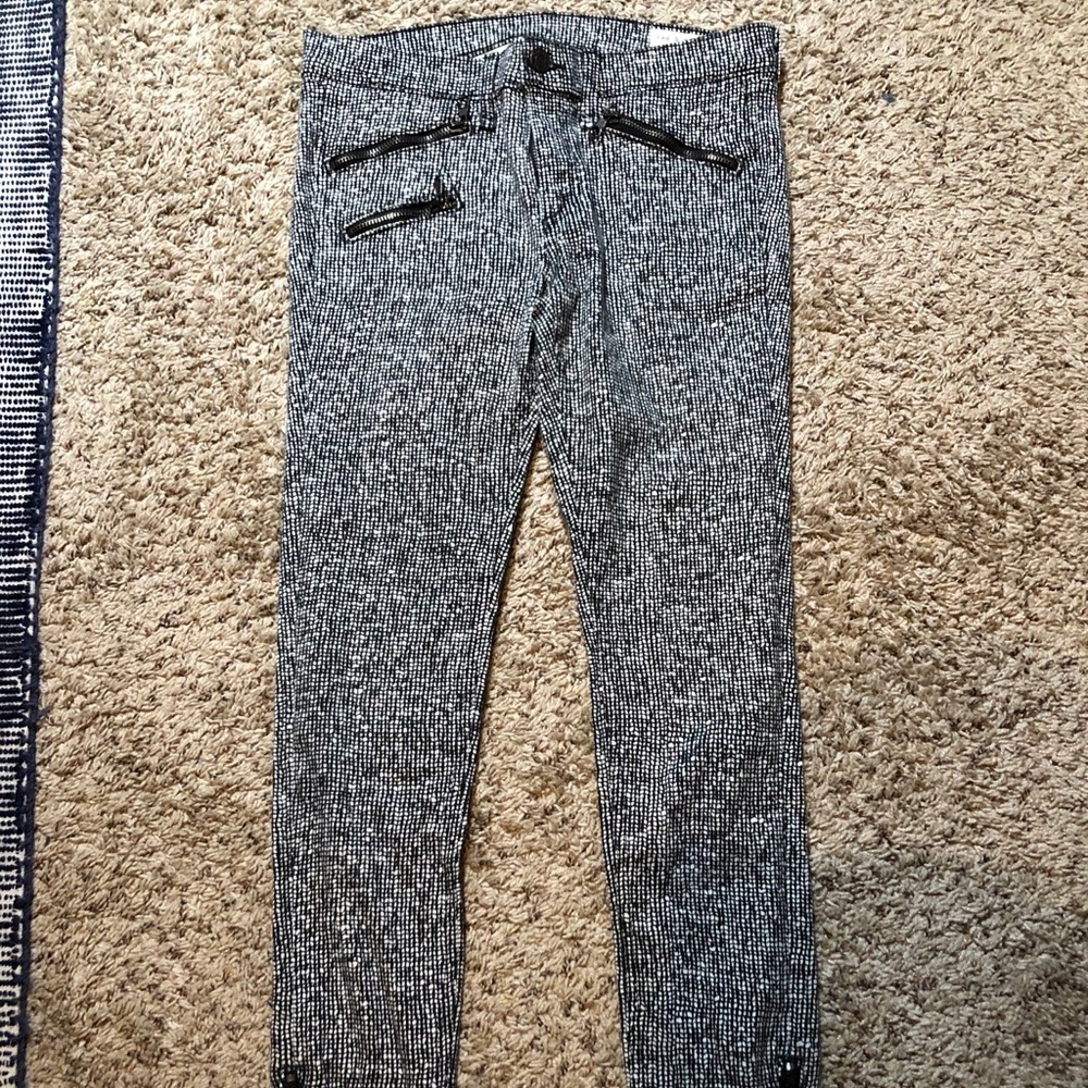 Rag & bone black and white patterned jeans